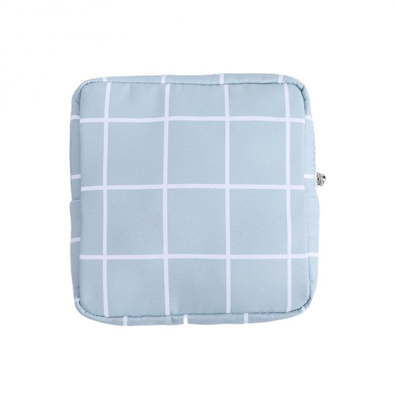 Women Portable Sanitary Napkin Tampon Storage Bag Cotton Travel Makeup Storage Bag Literary Zipper Coin Purse Sundries Storage
