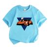 Kids Boys Girls Casual O-neck Short Sleeve Tshirt, 100% Cotton Cute Cartoon Driving Sports Car Print Summer Soft Breathable Tops for Children Daily We