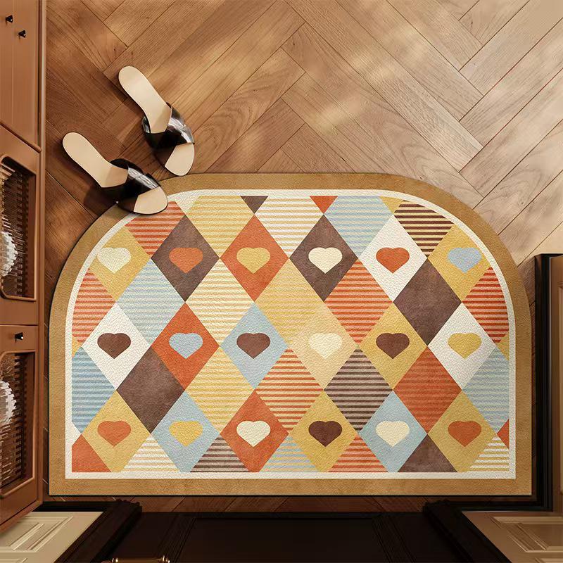 American Style Non-Slip Entrance Mat: Dirt-Resistant, Wear-Resistant, Silk Coil, Cuttable for Hallway or Home Use 40x60cm