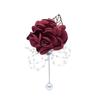 Wedding Boutonniere & Wrist Flower Set - Burned Edge Simulation for Brides, Bridesmaids & Sister Groups