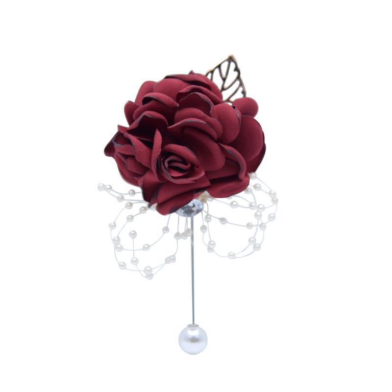 Wedding Boutonniere & Wrist Flower Set - Burned Edge Simulation for Brides, Bridesmaids & Sister Groups