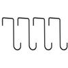 4 Pack Industrial Steel Fence Hooks For Mounting On Wall Fence Deck Or Door To Hang Garden Decor Bird Feeders And Planters