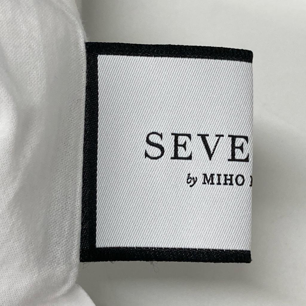 SEVEN TEN by MIHO KAWAHITO 5S311 Blue X White Cotton Striped Ruffle Skirt Skirt S blue/whiteUsed