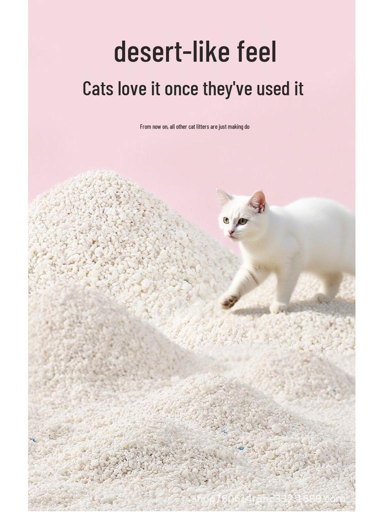 Cassava Cat Litter, Cherry Blossom White Tea, 20kg – Deodorizing, Nearly Dust-Free, Easy Clumping, Odor Control.