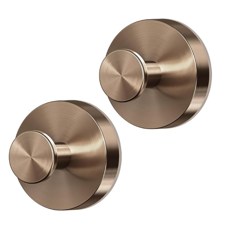 2pcs Stainless Steel Waterproof Hooks for Shower and Kitchen Vacuum Sucker Hooks Reusable Wall Hangers for Clothes