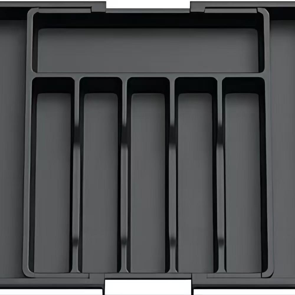 Extra Large Expandable Silverware Organizer, BPA-Free Food-Safe Cutlery Flatware Organizer, Kitchen Utensil Organizer Adjustable чёрный