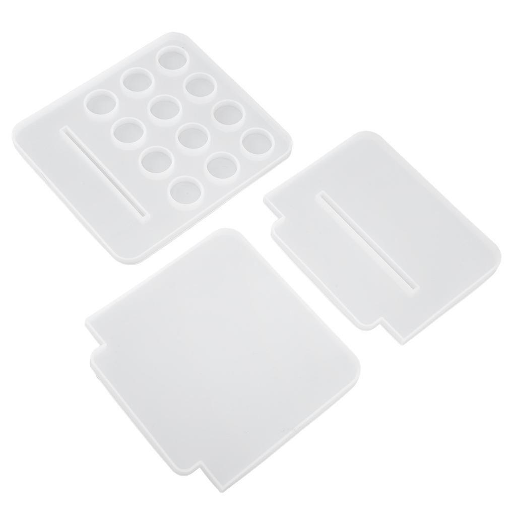 3PCS Oil Rack Mold Storage Rack Mold Silicone Soft Reusable Easy Operation Display Rack Mold for DIY Epoxy