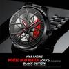 BORUSE Fashion Waterproof Men's Watch Luminous Wheel Hub Watch Business Sports Leisure Watch Quartz Steel Watch