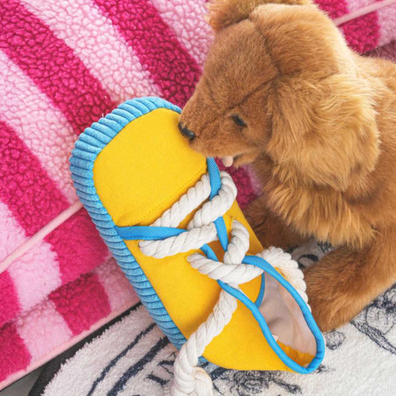 [Pet] Sneakers-Shaped Plush Toy Yellow