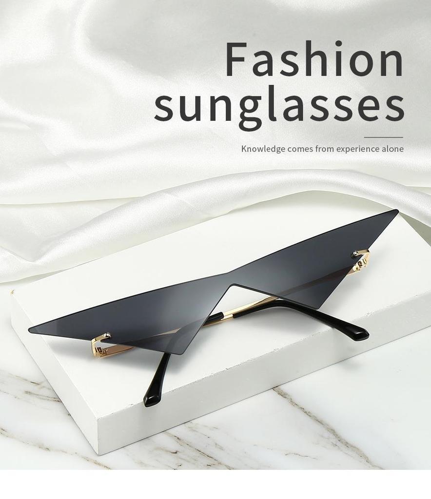 New Triangle Large Sunglasses European American Fashion Street Style Hip Hop