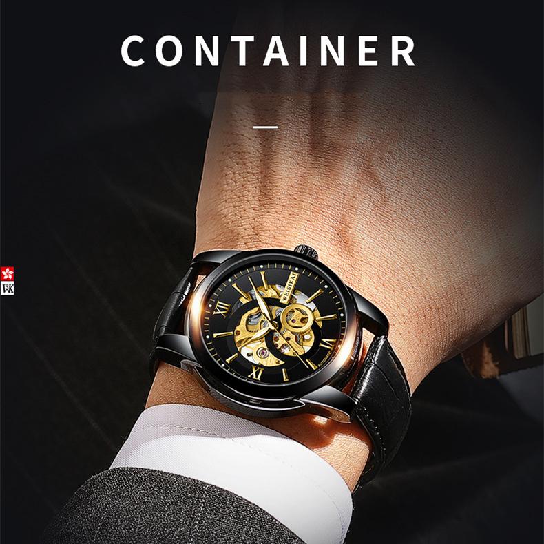 New TOP Brand Luxury Men's Watch With Box Hollow Fashion Sports Waterproof Fully Automatic Men's Mechanical Watches