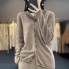 Women's Fashionable Pure Wool Cashmere Hoodie Cardigan - Autumn/Winter Knitwear Long Sleeve Loose Sweater.