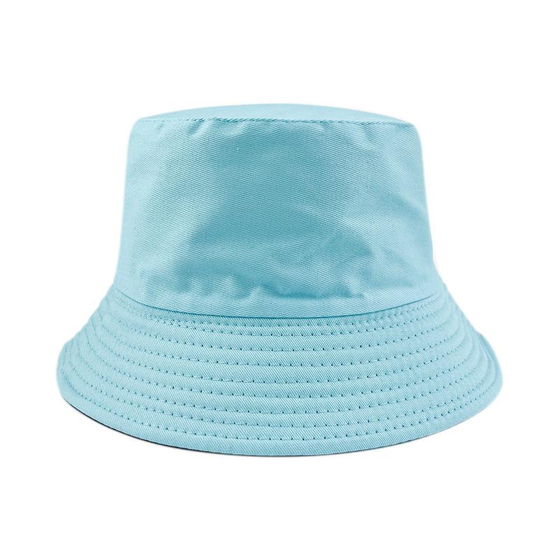 Pure cotton high quality double-sided fisherman hat Korean version face slim basin hat sun protection bucket hat embroidery