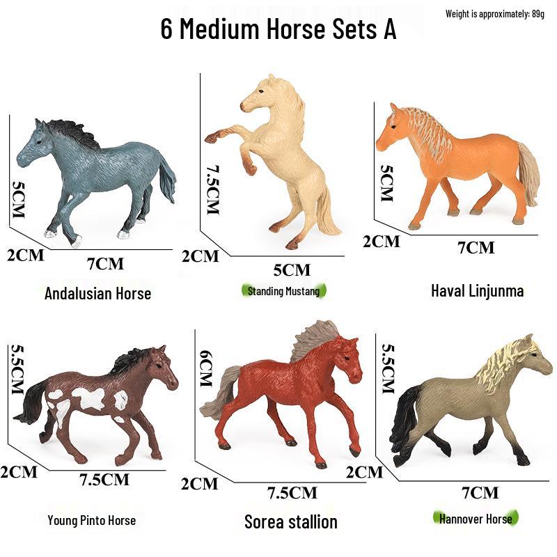 Solid Poultry & Animal Model Ornament for Children s Cognitive Learning: Cow, Horse, Lion, Goose, Sheep, Duck, Rooster