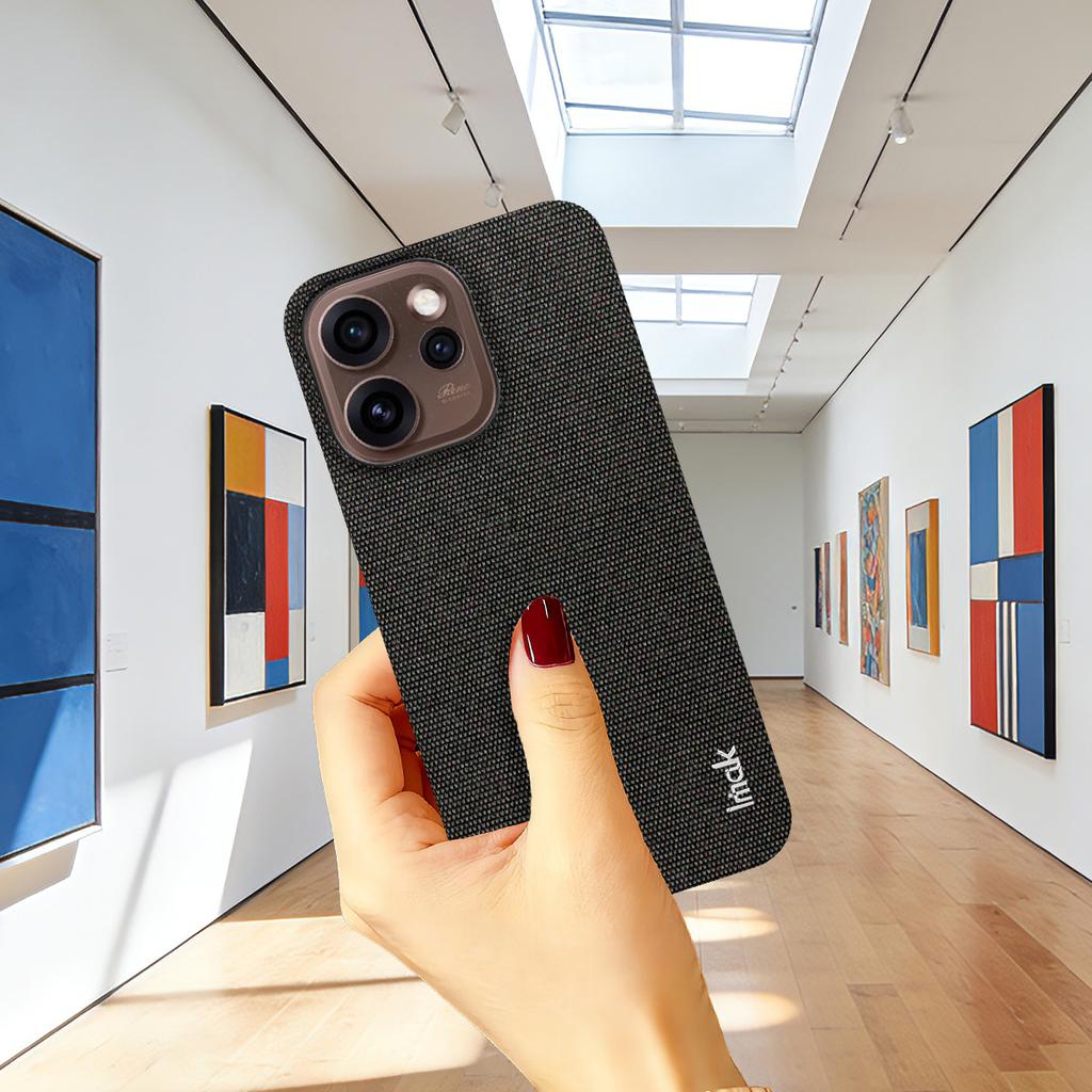 IMAK Ruiyi Serie für Oppo Reno15 Pro Max 5G (Global)/Reno15 Pro 5G (China) Hülle Stofftextur Leder + PC Handy-Rückseite