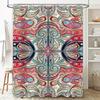 Vibrant Paisley Pattern Shower Curtain Premium Printed Fabric for Bathroom Decor