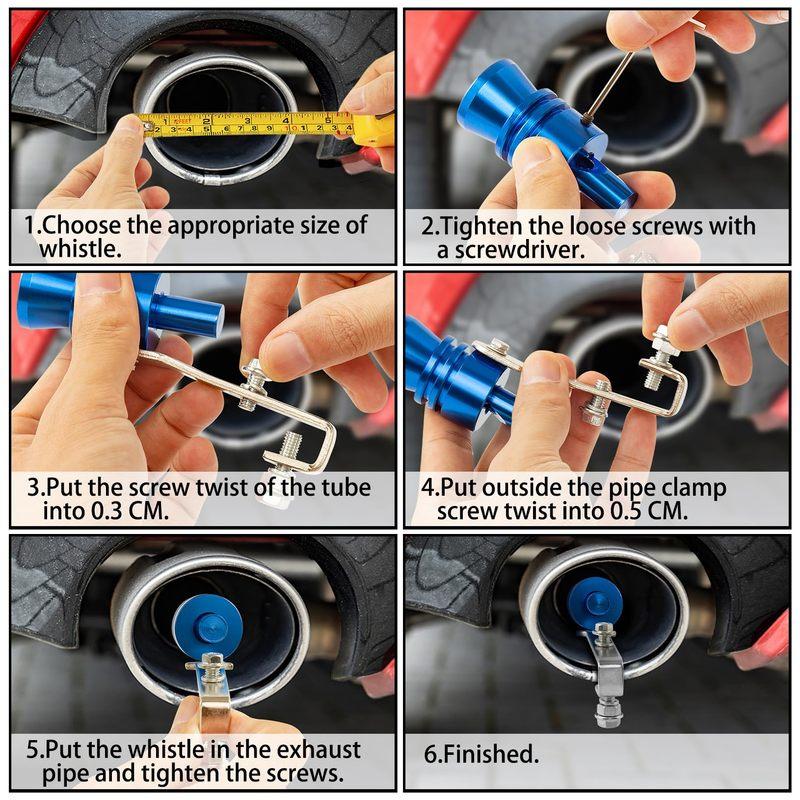 Aluminum Alloy Universal Turbo Sound Exhaust Muffler Pipe Whistle Car, Motorcycle,Truck Roar Maker