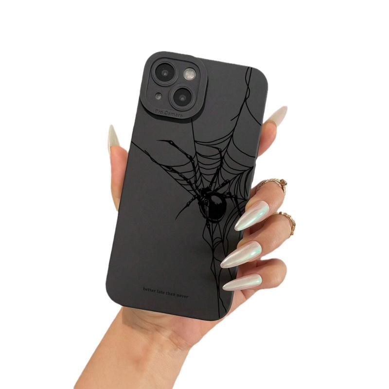 English Spider graphic phone case for iPhone 16 15 14 13 12 11 x XR Xs SE2 SE 8 7 plus pro Max mini silicone back cover
