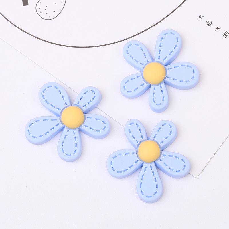 DIY Resin Five-Petal Flower Accessories for Hair and Phone Case Decoration
