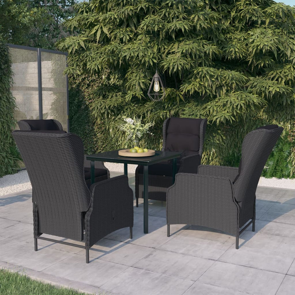 Ensemble à manger de jardin 5 pcs  foncé