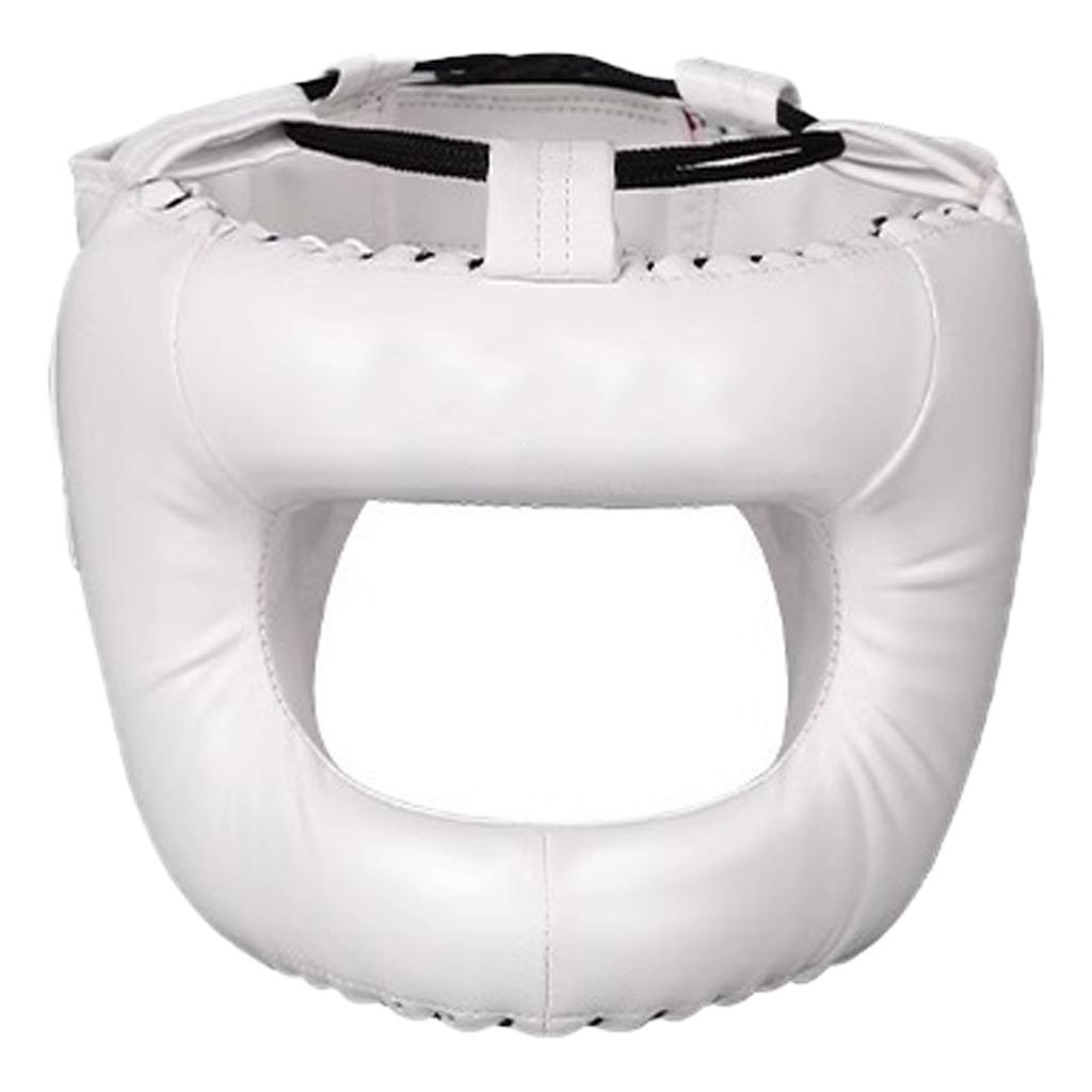 Full Face Kick Boxing Helmets PU Leather Training Sparring Headgear Helmets Martial Art Headgear Protector Enduring