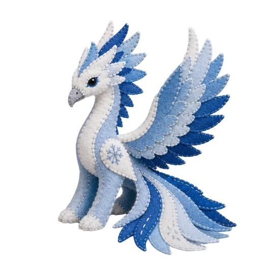 Kit de Patchwork DIY de Animales Árticos para Principiantes, Kit de Costura de Animales Guardianes de Invierno, Kit de Manualidades de Animales de Peluche 3D y Criaturas Míticas para Decoración del Hogar