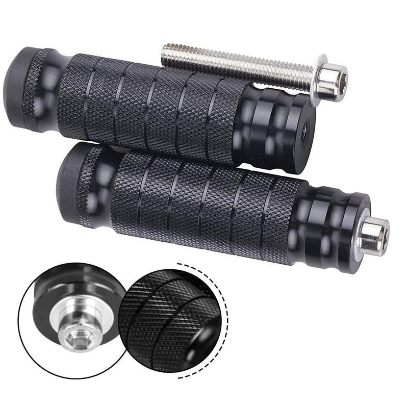 Motorbike Rearset Footrests Rear Seat Pedal CNC Aluminum Alloy Foot Pedal Replacement for Motorcycle Pedals with Non Slip Design
