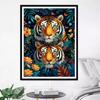 5d DIY Diamond Painting Cross Stitch Animals Two Tigers Diamond Embroidery Mosaic Full Round Drill Home Decor Arts