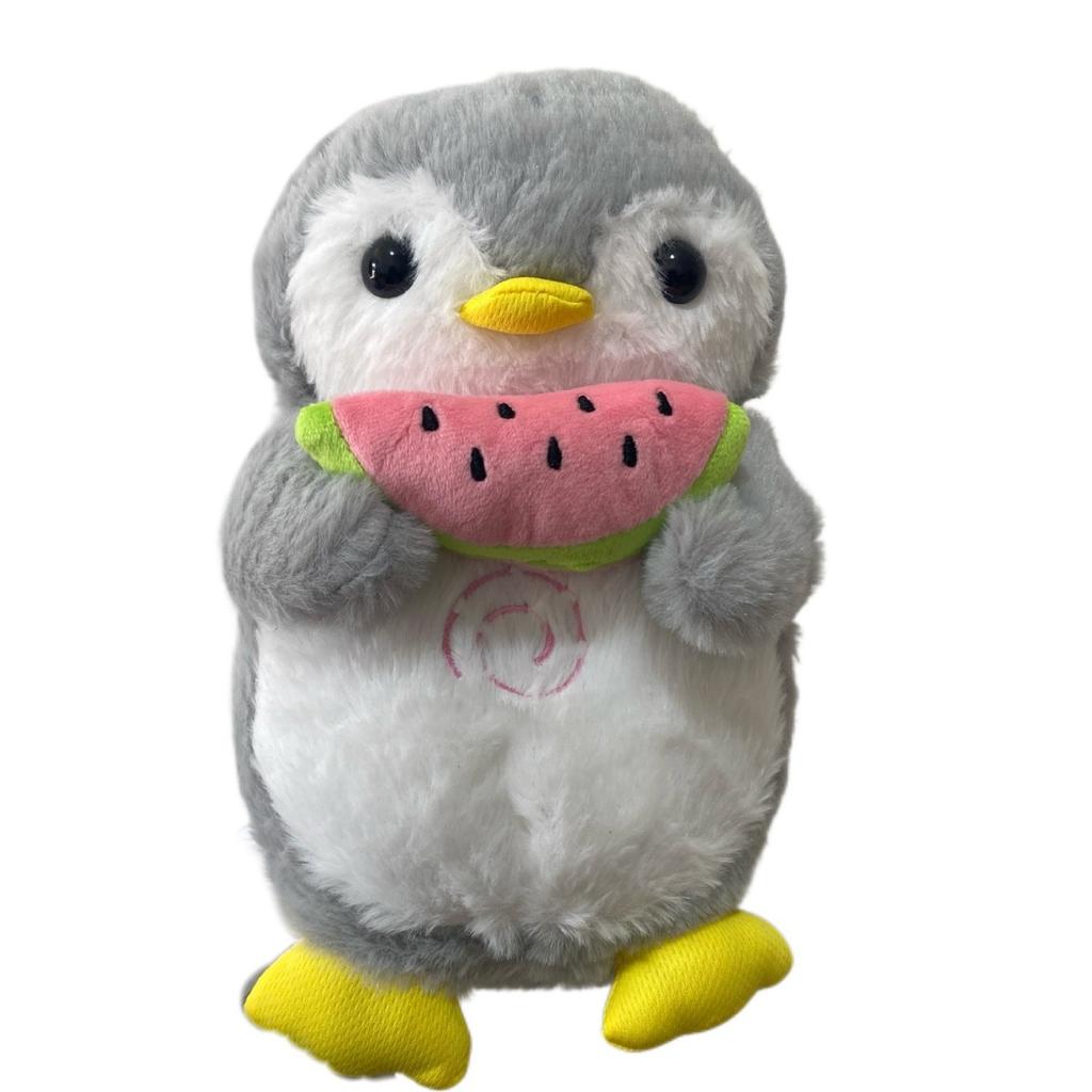 JOYBLISS Stock Soothing New Breath Light Sound Cute Leering Cat Music Early Education Doll Stuffed Animals