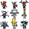 Super Titan ST8A Minifigure Set: Toilet Man Vs. Monitor Man, Speaker Man, and TV Man - Building Blocks Toy