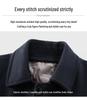 Men's Korean Style Detachable Down Liner Wool Overcoat, Winter 2025