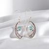 Himmelblauer Topas Edelstein 925 Sterlingsilber Geschenk Schmuck Handgefertigte Ohrringe 1.60" EE-61-8