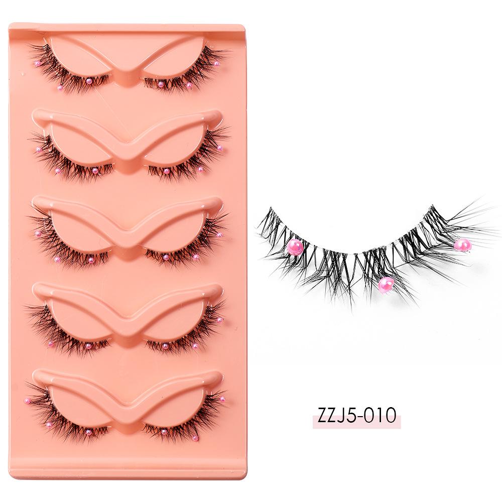 Transparent Stem False Eyelashes 5 Pairs Of Stage Decoration Eyelashes Eyelashes