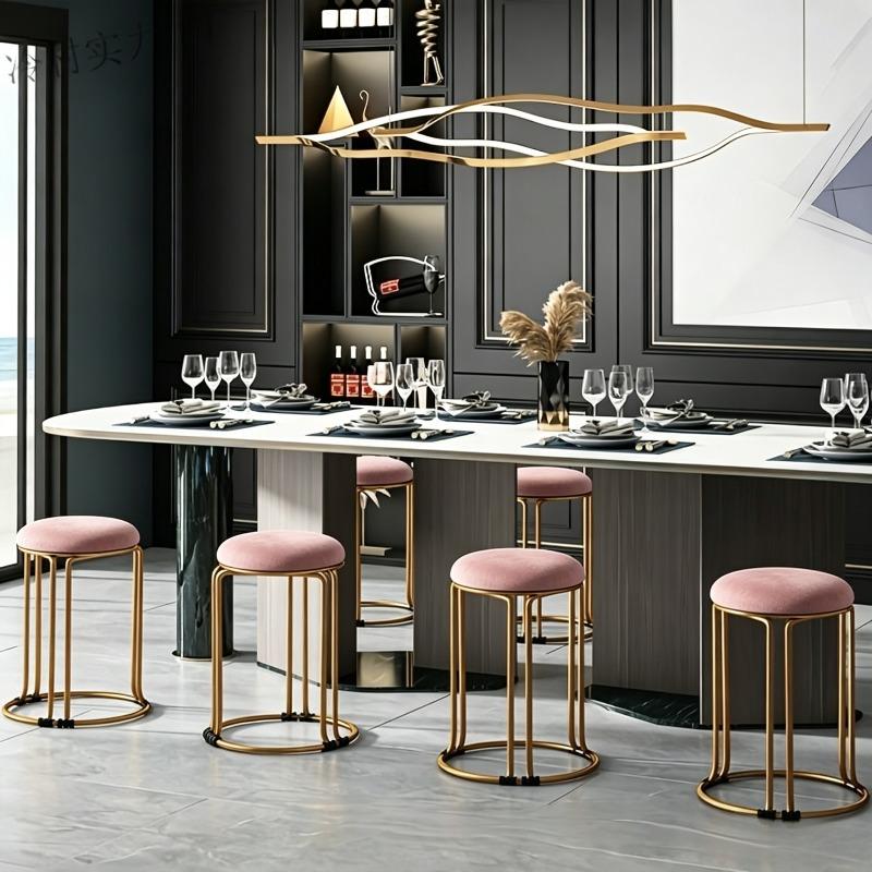 Light Luxury Stackable Round Stools for Home, Modern Minimalist Dining Table Stools,Balcony & Camping, As Easter Decorations
