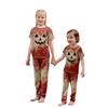 Print Cute Family Set Pajamas, Home Clothes, Family Set short Sleeve Top Pants Set