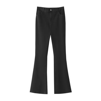 Plus-size Women's High-waisted Retro Stretch Jeans for Spring and Autumn, Versatile Flared Pants