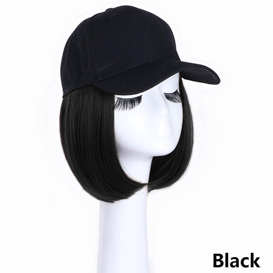 

Жен. Синтетические бейсболка Парик Короткие прямые Парики Для Жен. Повседневные Для вечеринок Черный Коричневый Естественные соединения Регулируемый парик чёрный