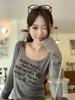 Women's Retro Slim Fit U-Neck Long Sleeve T-Shirt - Early Spring Base Layer