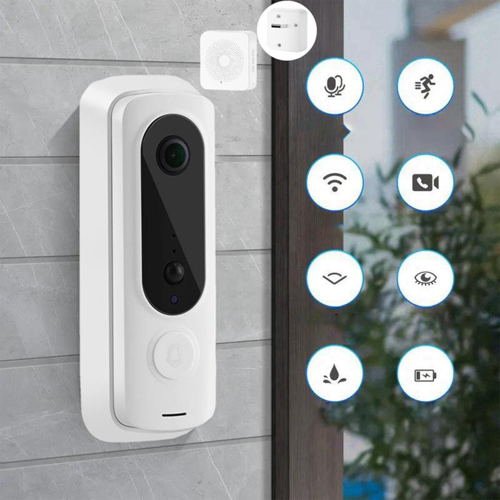 Wireless waterproof WIFI visual smart doorbell mobile phone remote monitoring intercom low power consumption HD camera