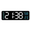 Orologio da parete digitale di grandi dimensioni da 9 pollici Orologio da tavolo dimmerabile automatico con umidità della temperatura Settimana 12 / 24H Funzione sveglia elettronica a LED