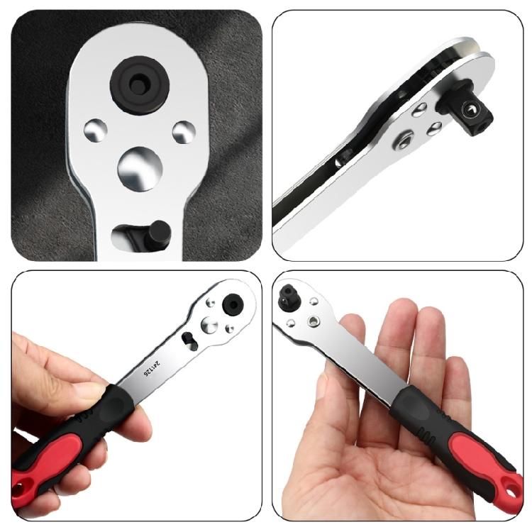 Auto Repair Tool Quick Ratchet Wrench 1/4 Small Flying Screwdriver Head Connecting Rod 6.35mm Quick Easy Socket Wrench