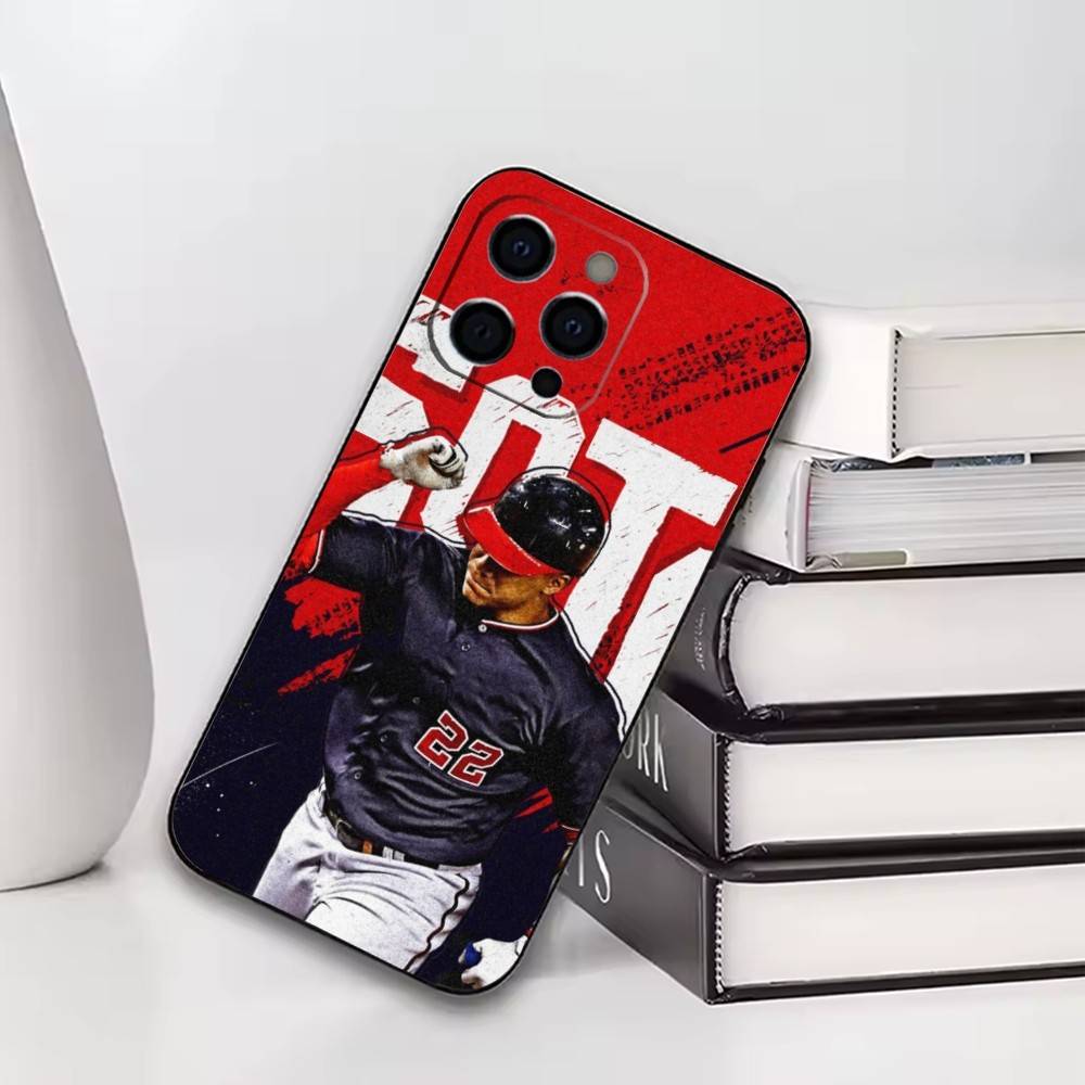 Baseball Juan Soto  Phone Case For iPhone17,16,15,14,13,12,11 Plus,Pro Soft Silicone Black Cover