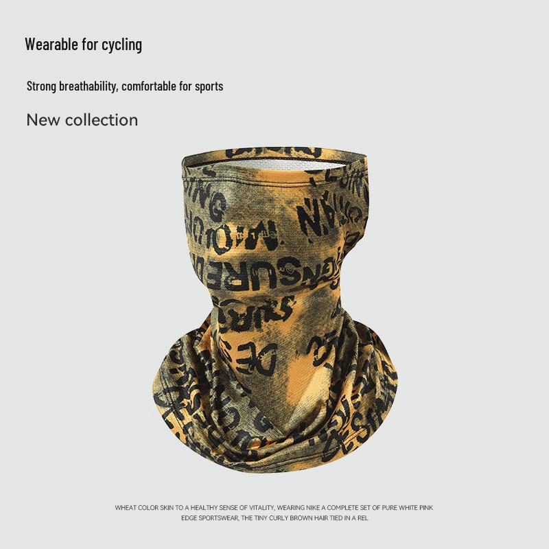 Outdoor Cycling Ice Silk Ear-Hook Sun Protection Graffiti Mask One Size