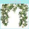 Artificial Vines Flower Wedding Table Decor With Plastic Roses For Garden Scenes