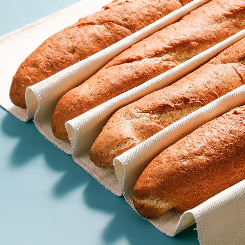 Fermented Cloth Dough Bakers Pans Bakers Dough Couche 100% Pure Cotton Pastry Proofing Cloth Baking French Bread Baguettes Loafs