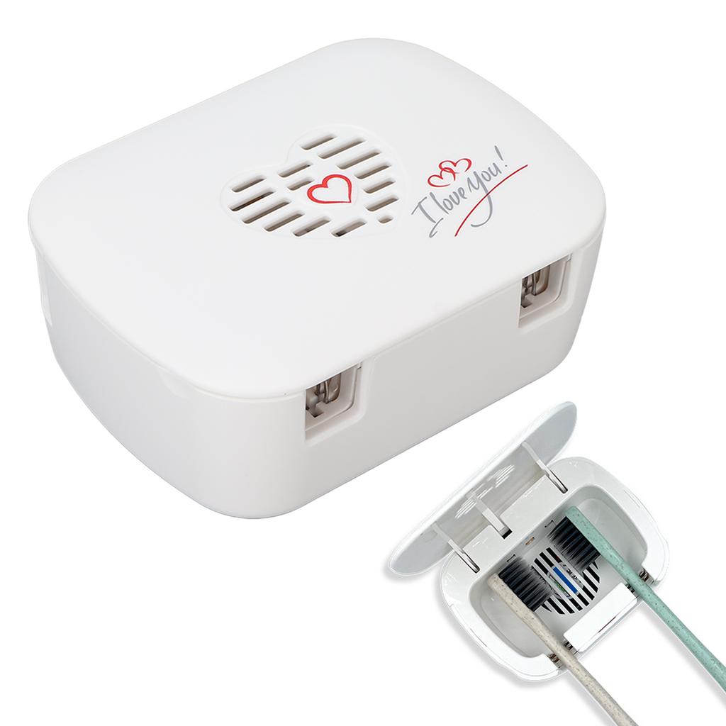 Toothbrush Cleaner Wall Mounted USB Charging UV Toothbrush Cleaning Rack Holder Box for Bathroom