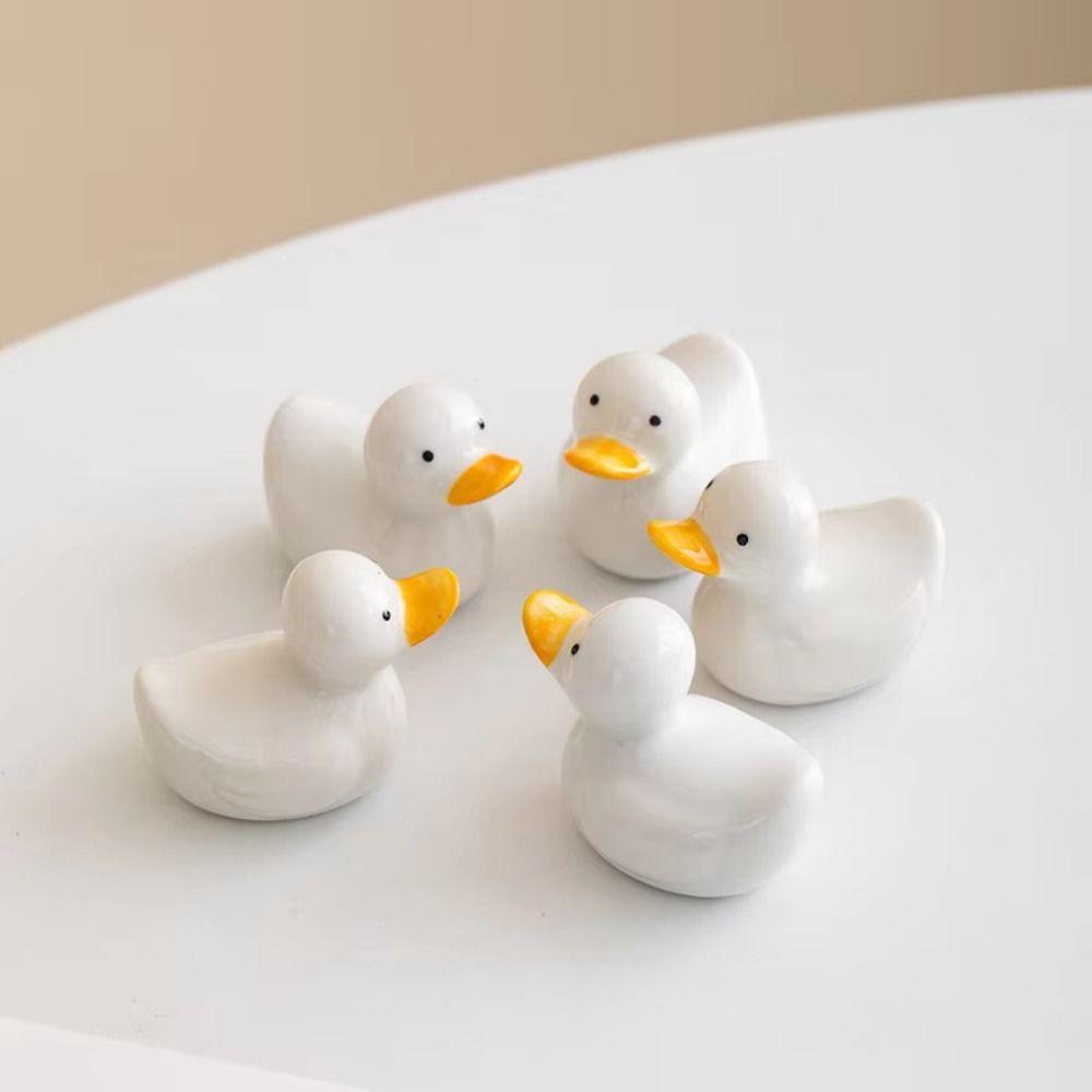 Cute Ceramic Chopstick Stand Creative Writing Brush Pen Holder Duck Chopstick Holder  Dining Table
