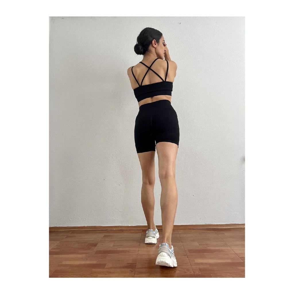 Sports Shorts Bustier Tights Set