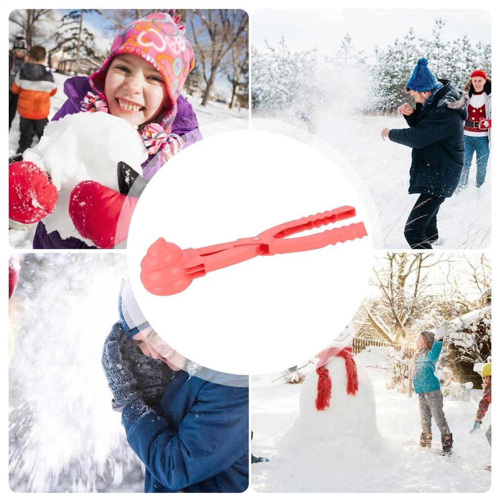 Funny Poop Snow Mold SnowballMaker Snow Toys Winter Snow Mold Tongs Portable Cartoon Snow Sand Clip Mold Kid SnowballFight