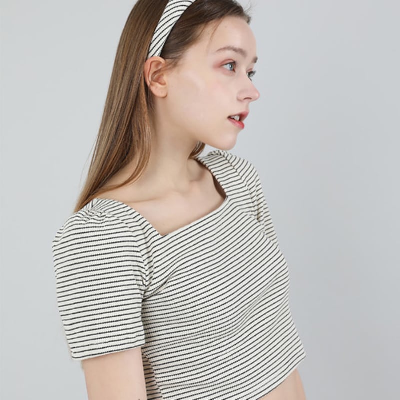 CATTLINE Modern Stripe HairBand (Ivory)